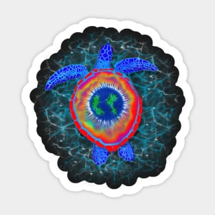 Psychedelic Sea Turtle Sticker